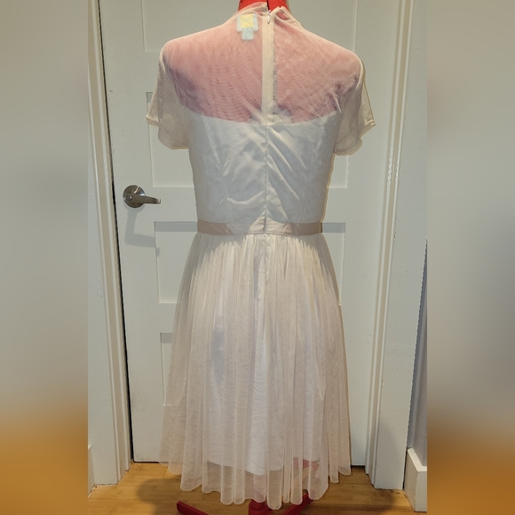 CeCe cream rustic country cocktail dress - Picture 2 of 4